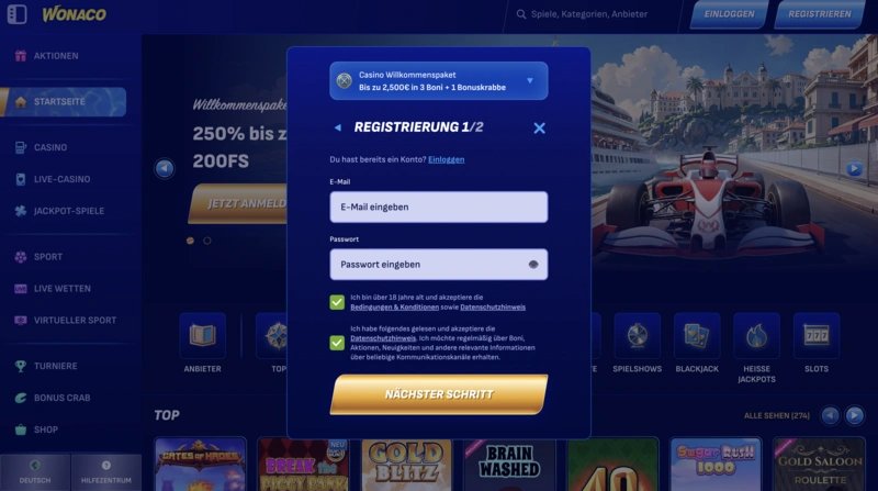 Wonaco - Die besten Promotions und Freispiele in Deutschland entdecken in Germany